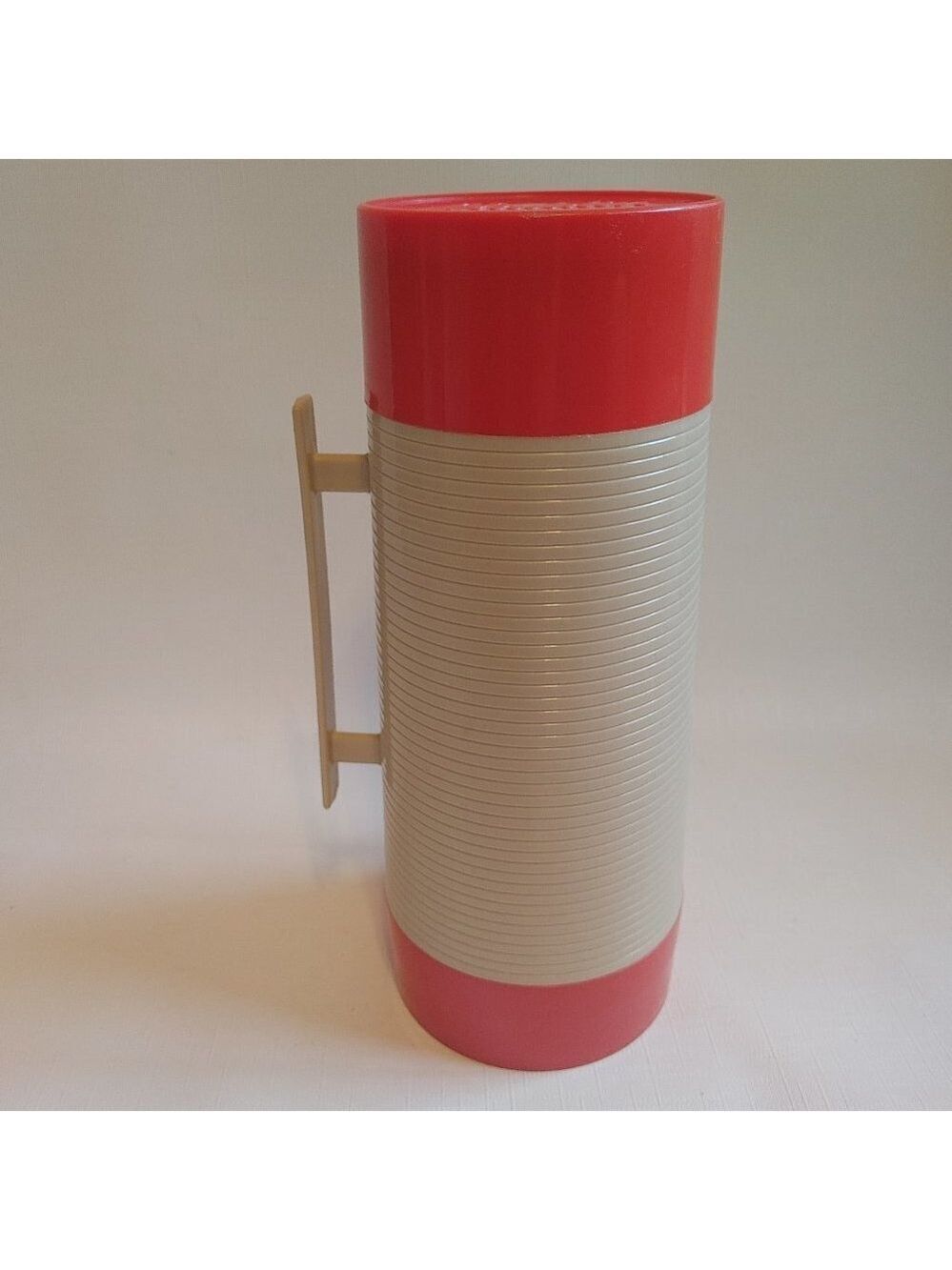 1970's Vintage Red Aladdin HY-LO Thermos Bottle # WM1060P Wide Mouth Quart